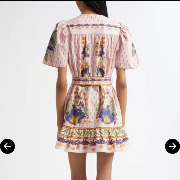 NWOT FARM RIO Dream Garden Pink Mini Dress Size Large - Picture 4 of 10